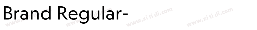Brand Regular字体转换